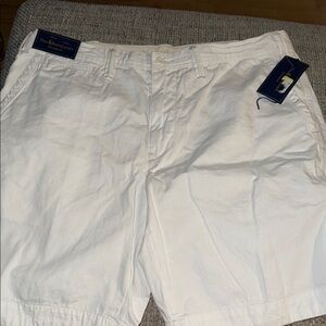 Polo by Ralph Lauren White Flat Front Cotton Shorts